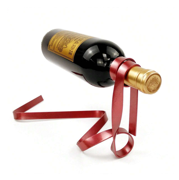 Creative Ribbon Floating Effect Wine Bottle Holder