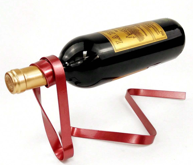 Creative Ribbon Floating Effect Wine Bottle Holder