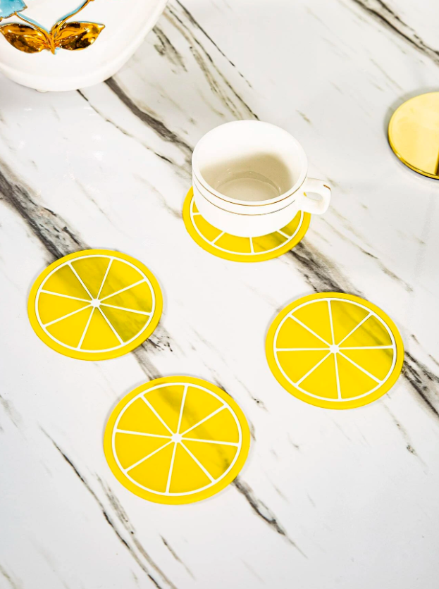 Lemon Design Coaster (4pcs )
