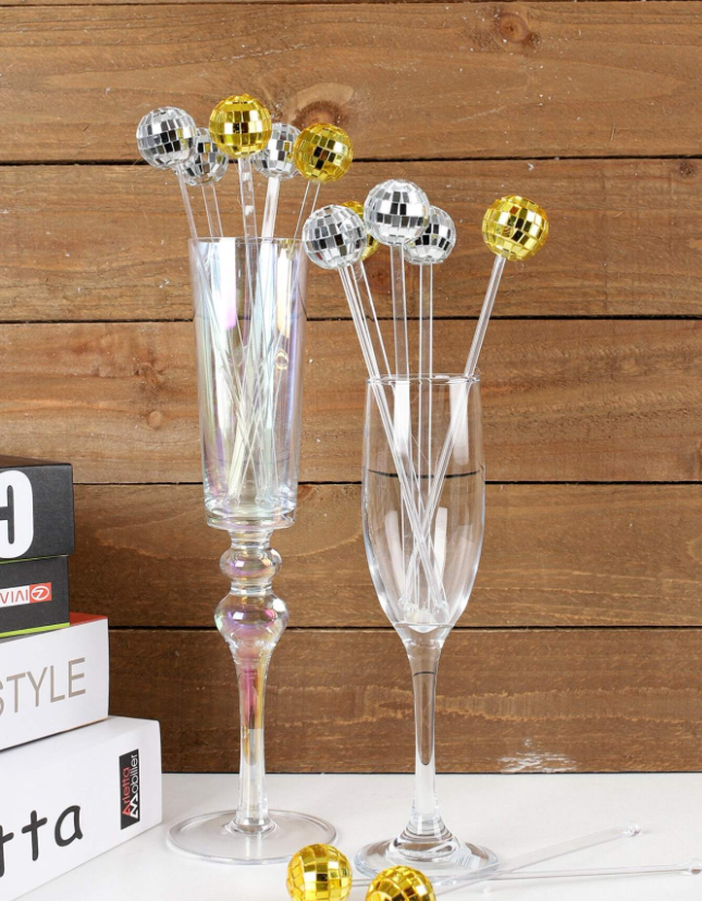 Mirror ball Cocktail Stirrers (6pcs)