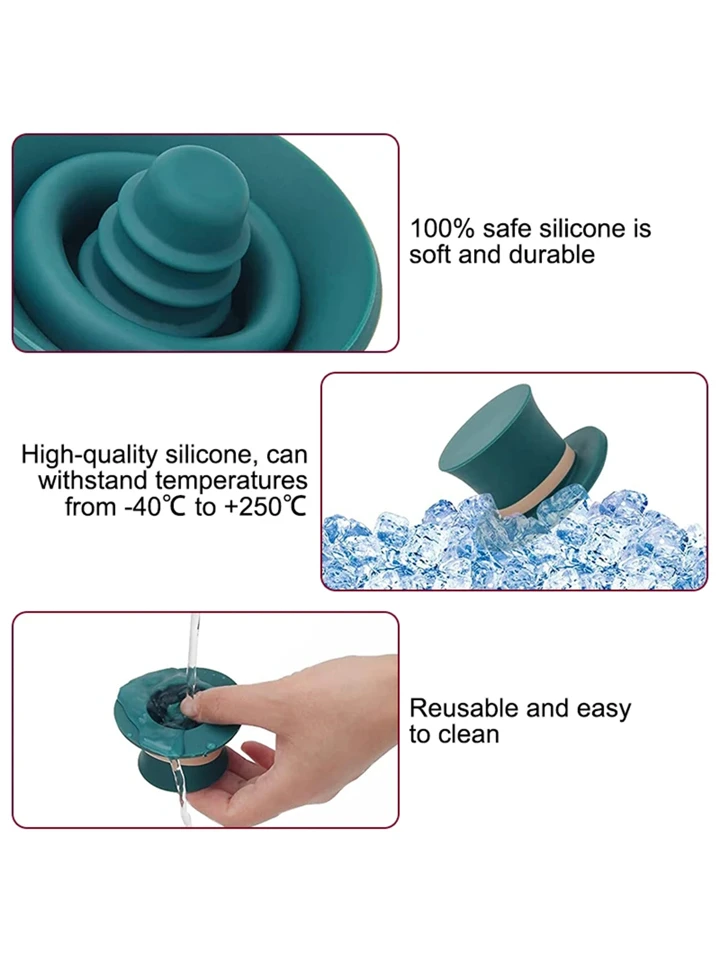 Top Hat Silicone Wine Stopper