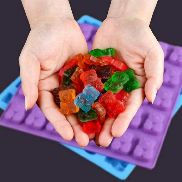 Gummy Teddy Ice Cube Silicone Mold Tray (50 blocks)