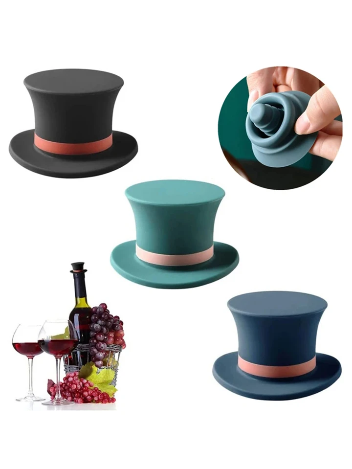 Top Hat Silicone Wine Stopper
