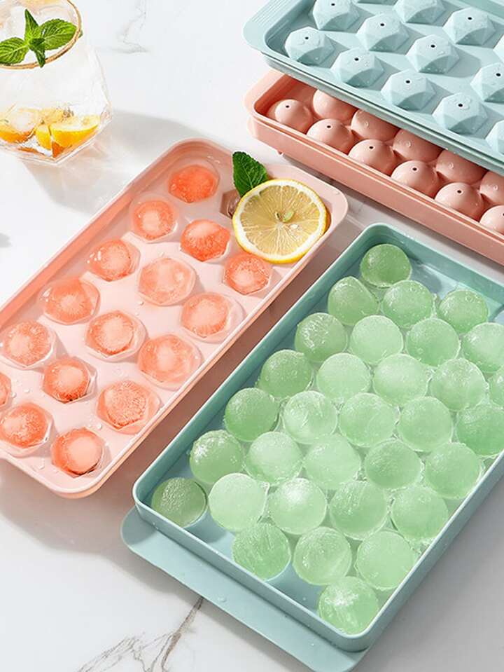 Ice Tray With 33 Grids Ice Cube Molds Including Lid