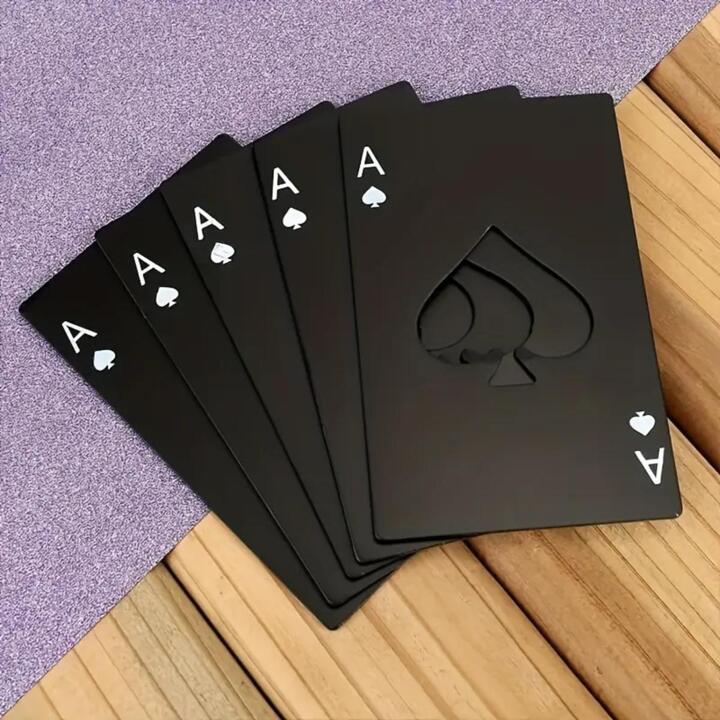 Metal Ace Playing Card Bottle Opener