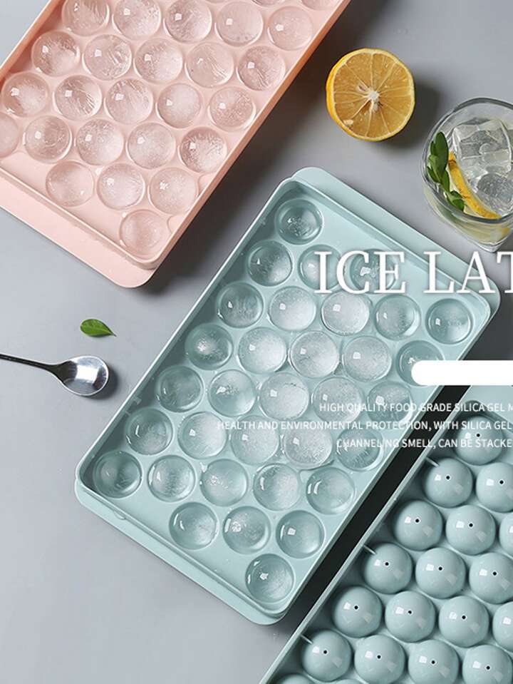 Ice Tray With 33 Grids Ice Cube Molds Including Lid