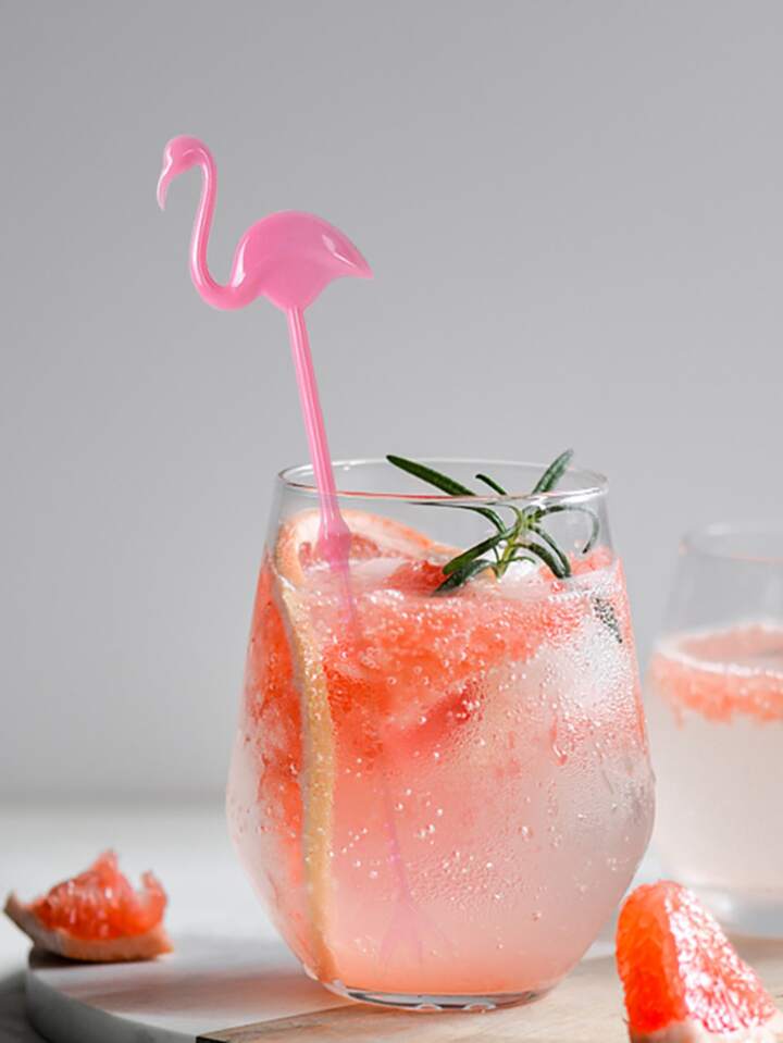 6pcs Creative Flamingo Shaped Cocktail Stirrers,