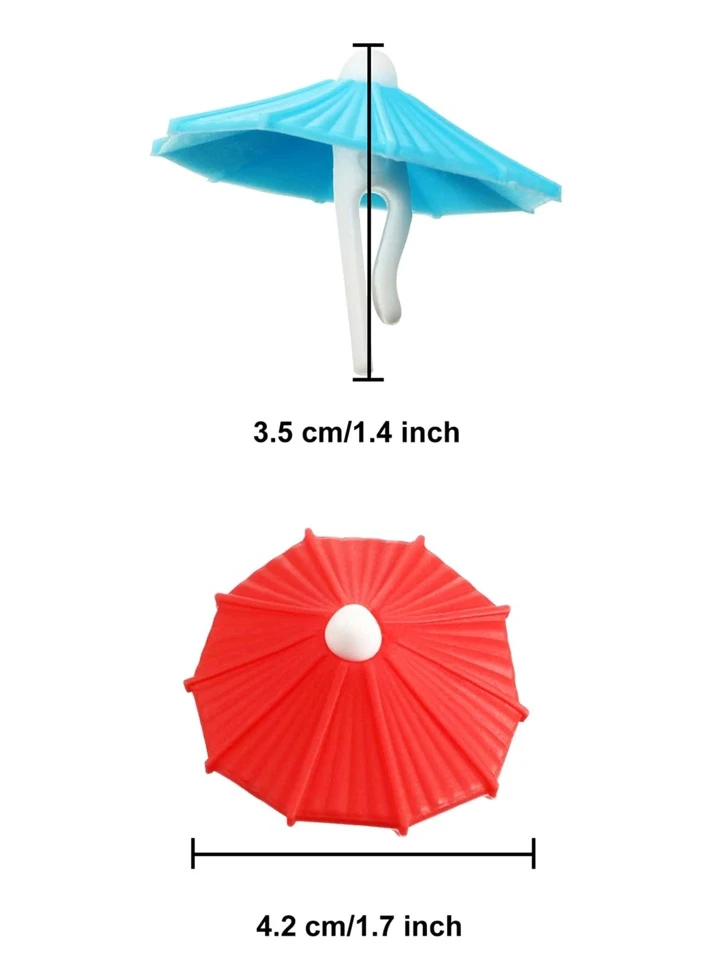 Clip on Umbrella Glass Marker / Decor (6 Pcs)
